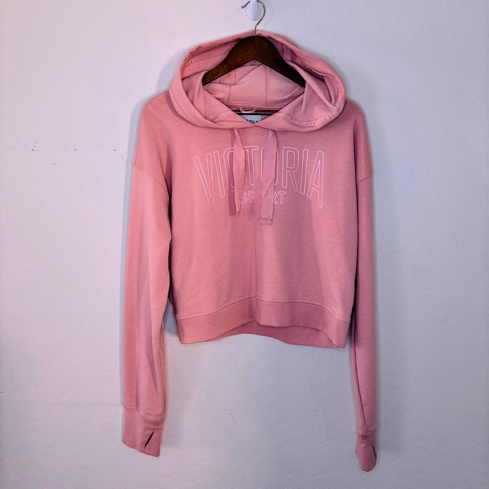 Victoria Secret Sport Pink Cropped Hoodie | Size L